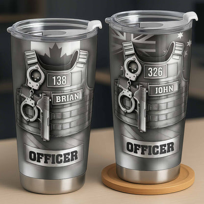 Dedication and Service Handcuffs, Gun, Officer Gear