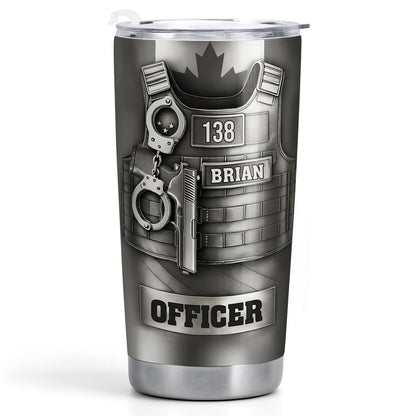 Dedication and Service Handcuffs, Gun, Officer Gear