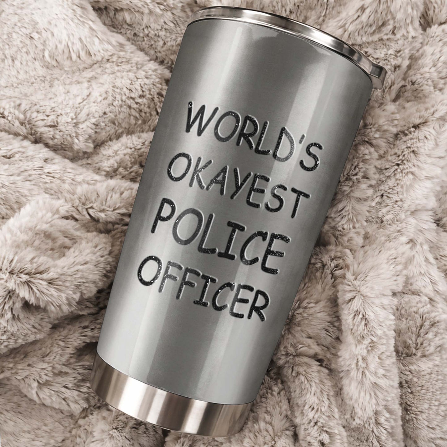 World's Okayest Police Officer, Police Vest Handcuff Gun