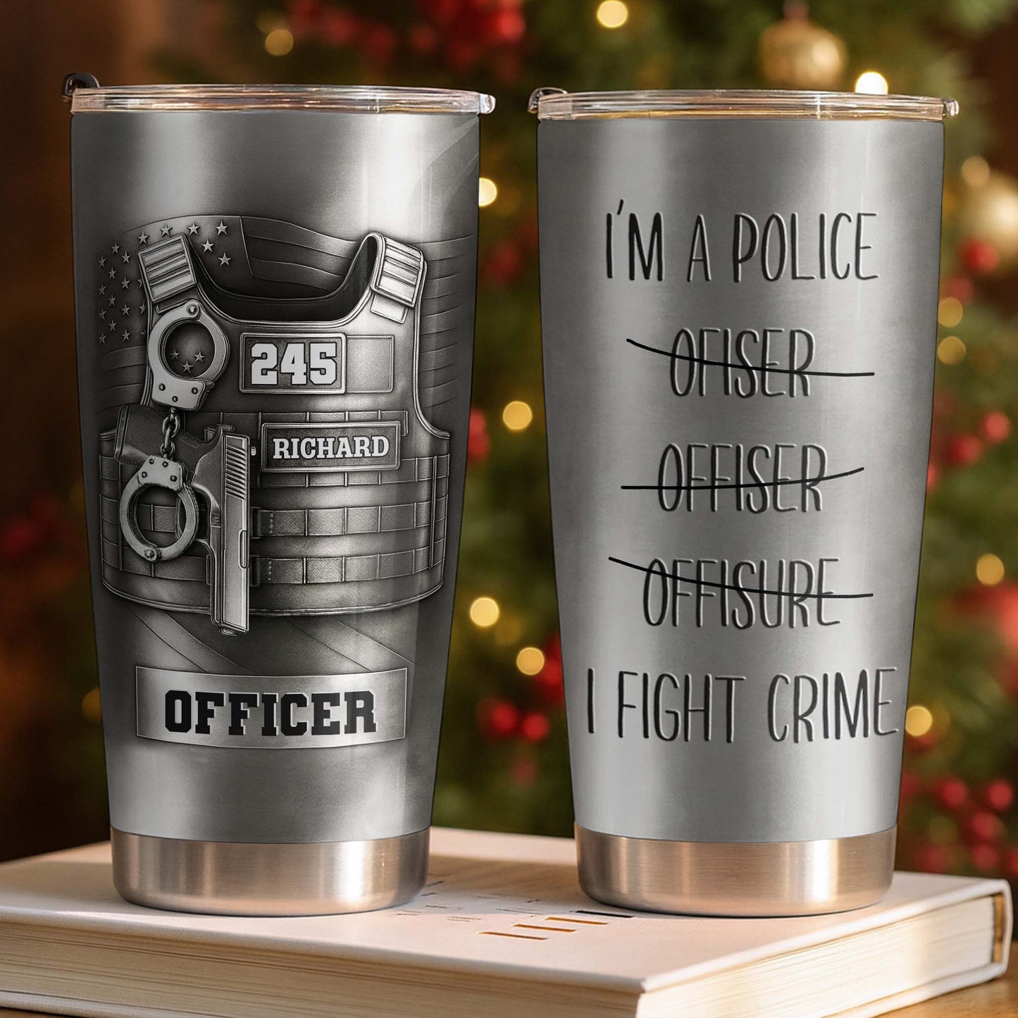 I'm A Police Officer I Fight Crime, Police Badge And Handcuffs