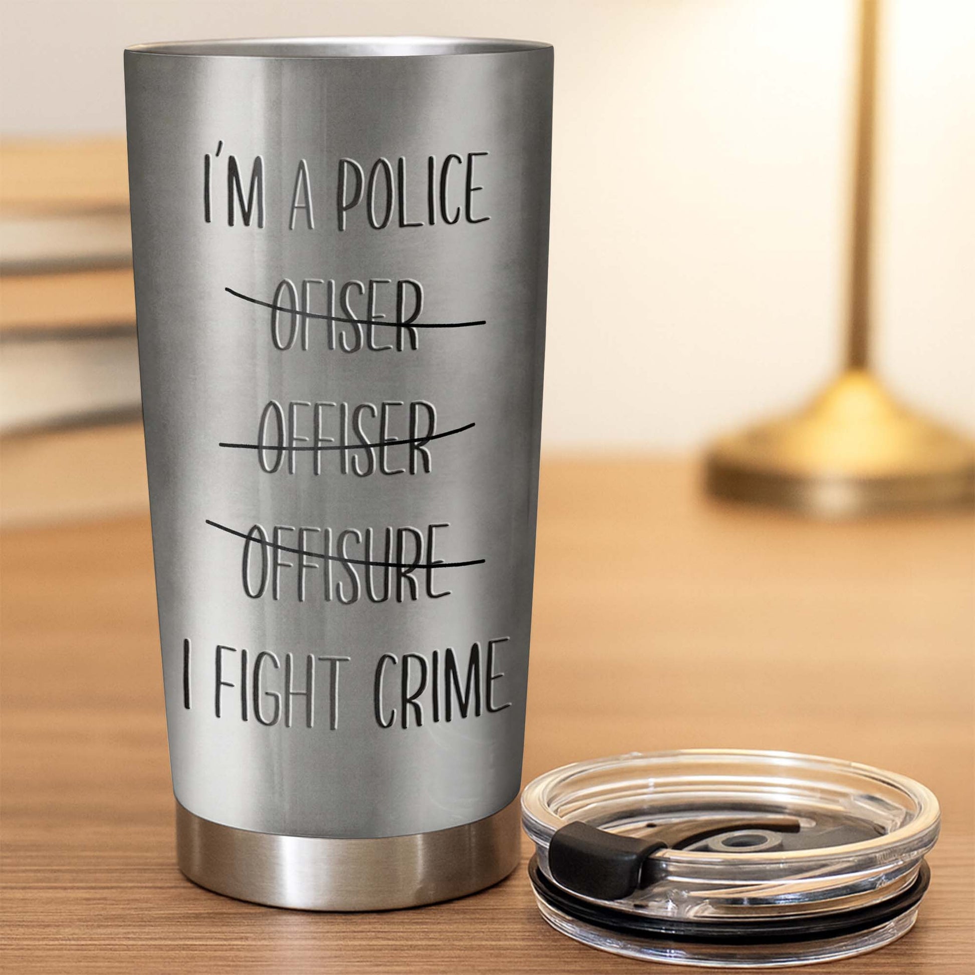 I'm A Police Officer I Fight Crime, Police Badge And Handcuffs