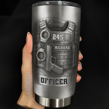 I'm A Police Officer, I Fight Crime Tumbler Design