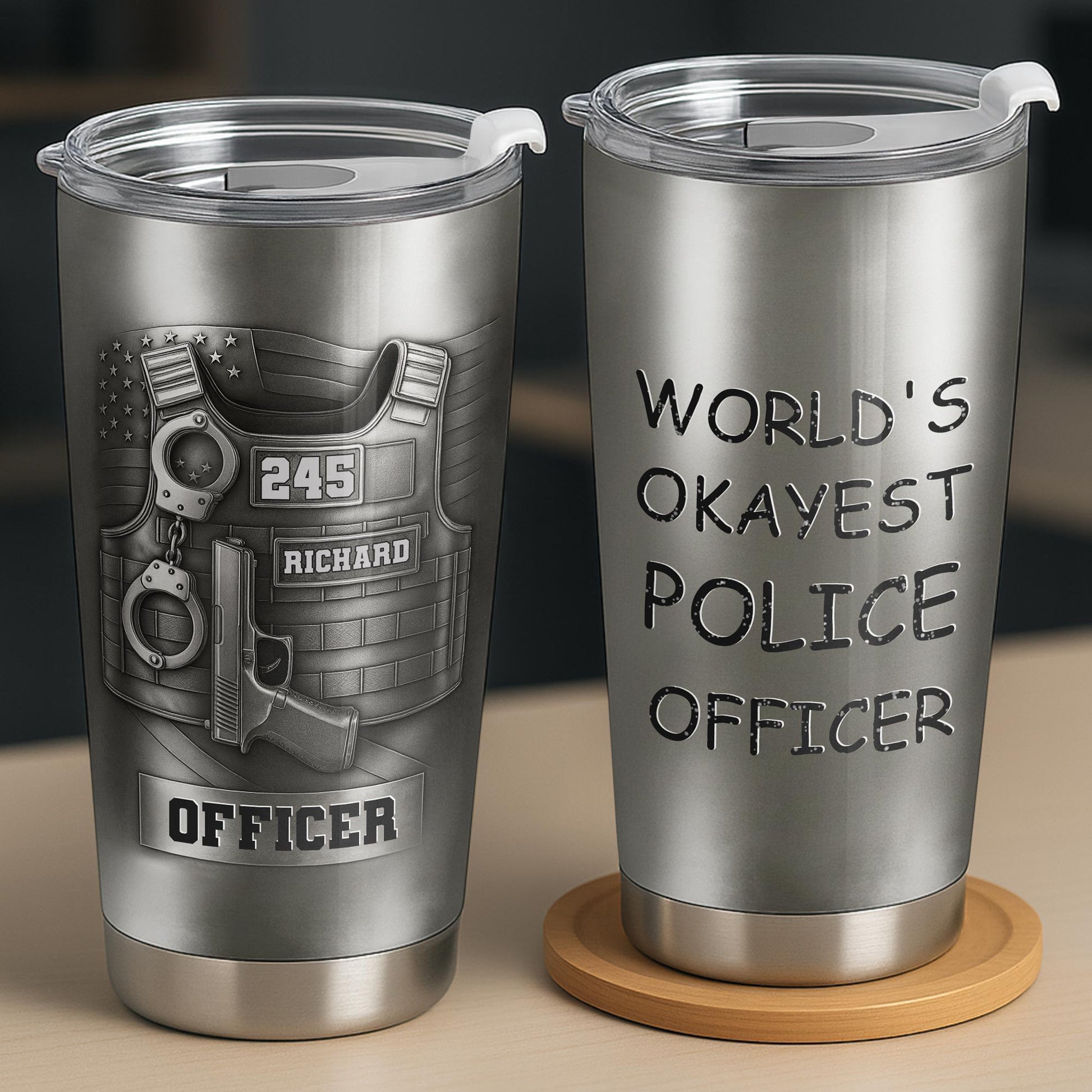 World's Okayest Police Officer, Police Vest And Accessories