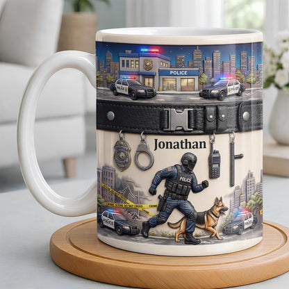 Honor Your Hero With This Custom Police Themed Mug