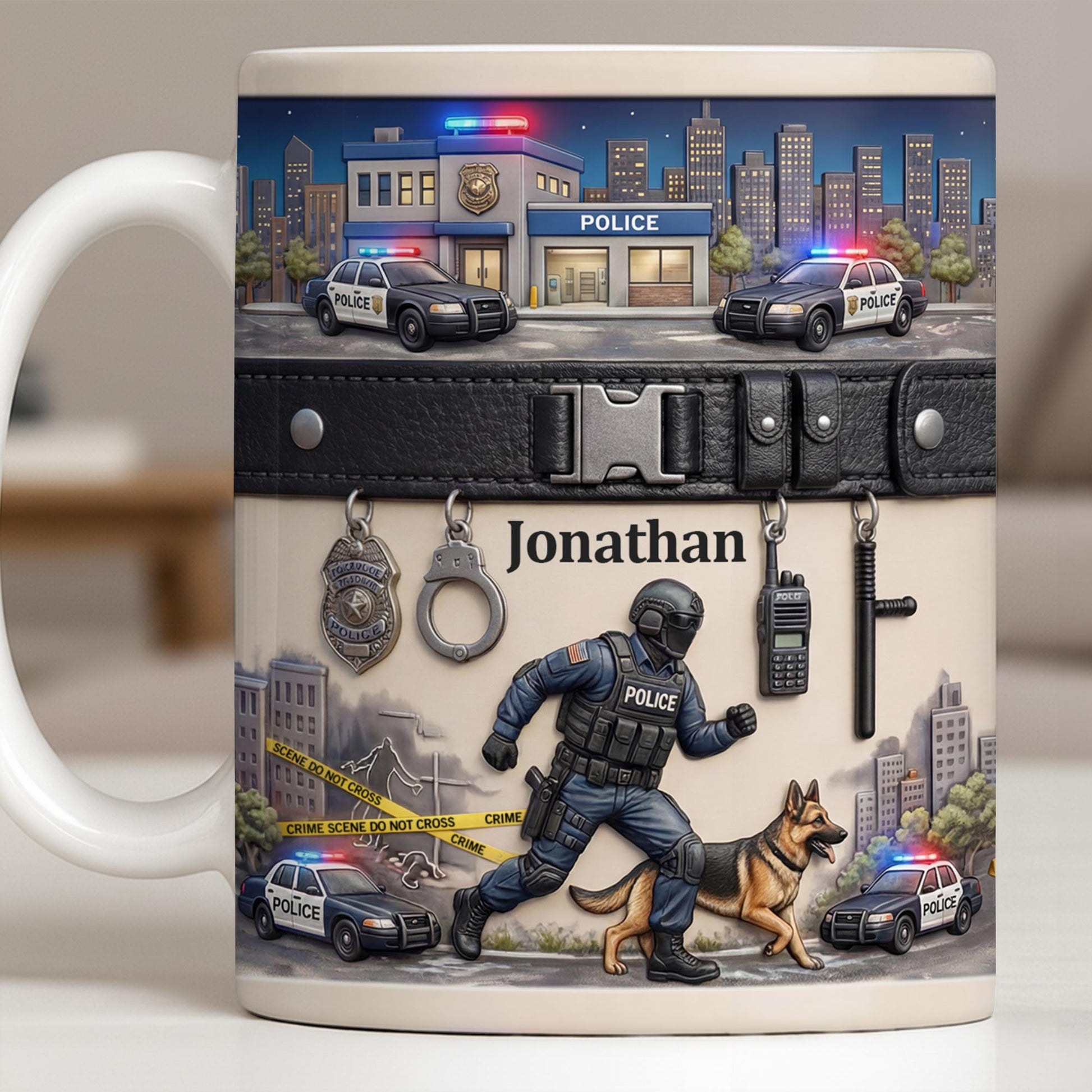 Honor Your Hero With This Custom Police Themed Mug