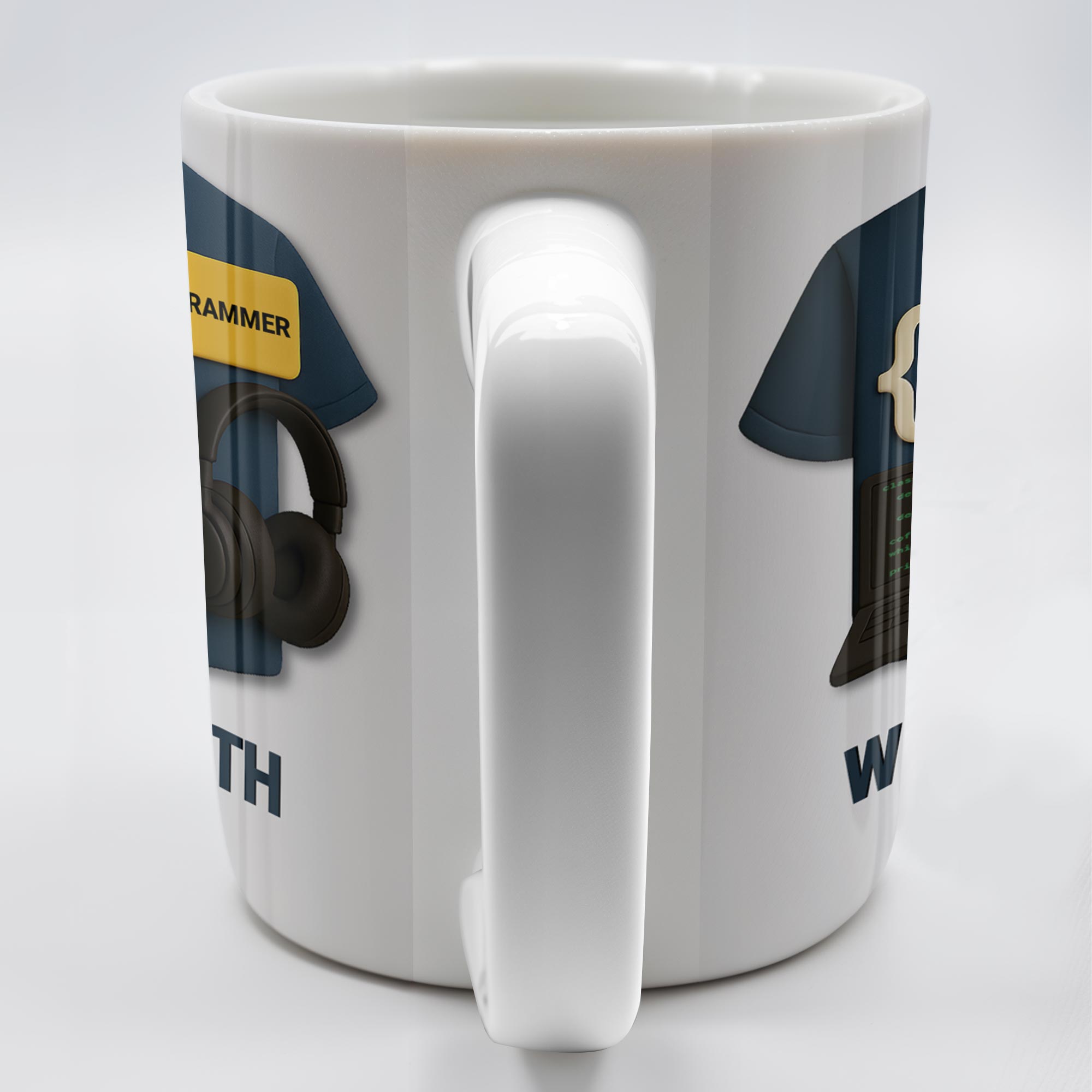 { CODE } Programmer, Laptop and Headphones, Personalized Custom Coffee ...