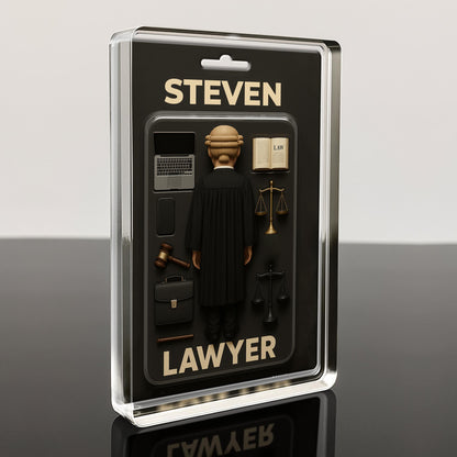 Inspirational Lawyer-Themed Acrylic Plaque Featuring Gavel, Scales of Justice