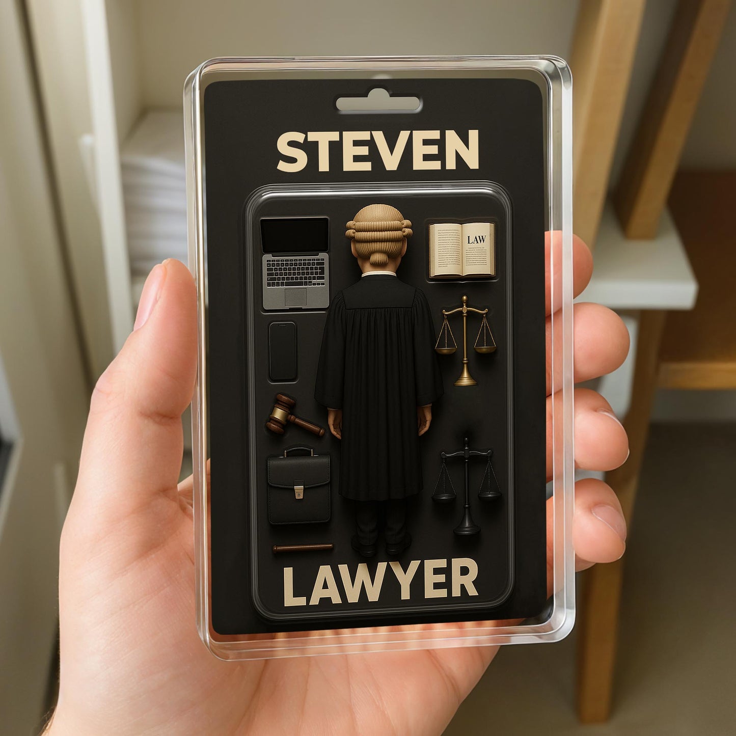 Inspirational Lawyer-Themed Acrylic Plaque Featuring Gavel, Scales of Justice