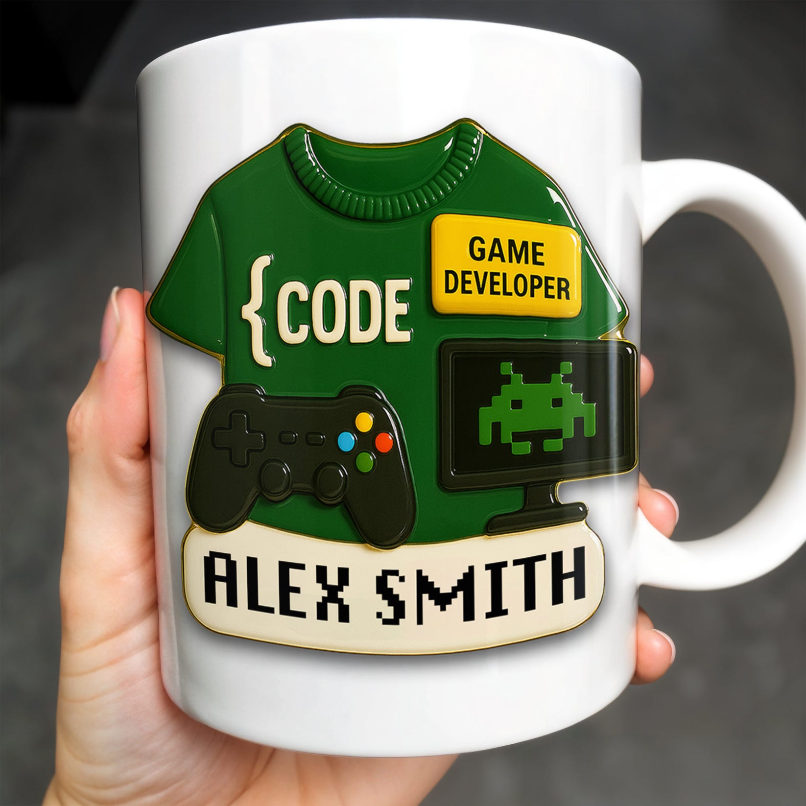 Code, Game Developer, Personalized Custom Coffee Mug, Gift for Gamers ...