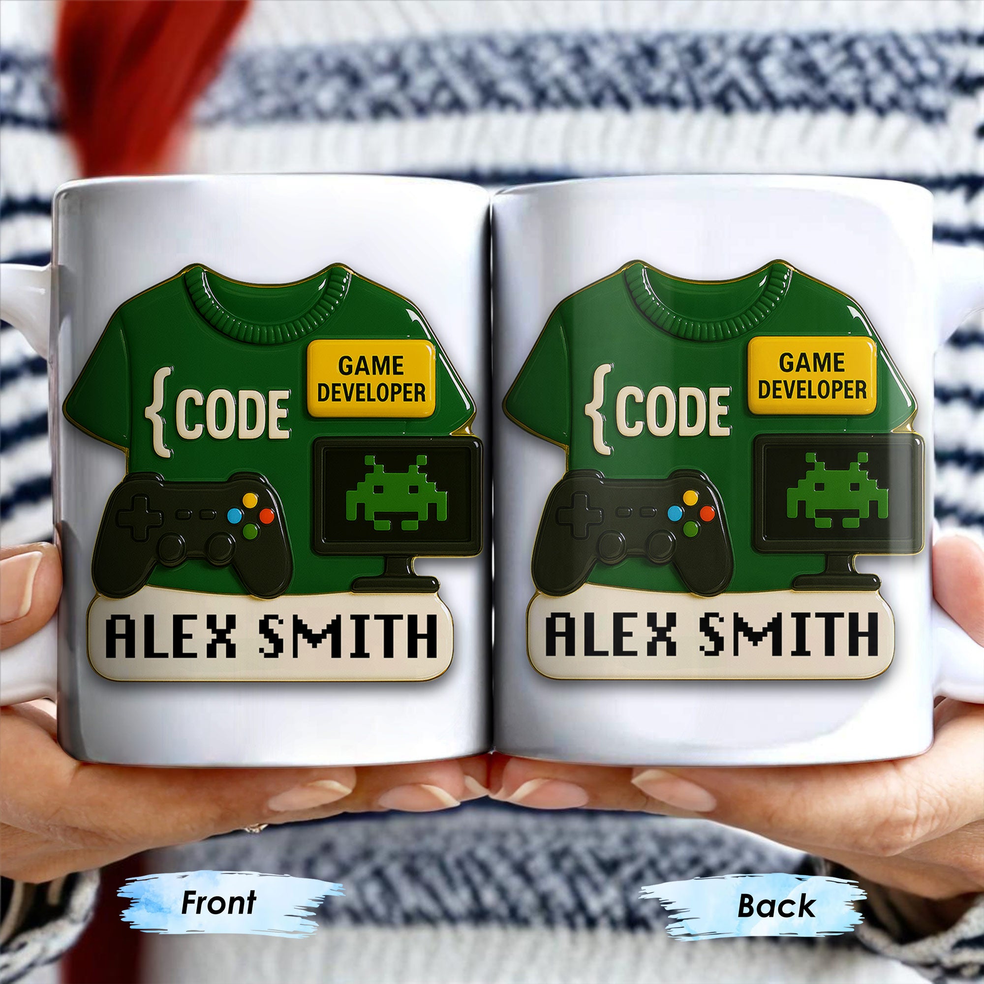 Code, Game Developer, Personalized Custom Coffee Mug, Gift for Gamers ...