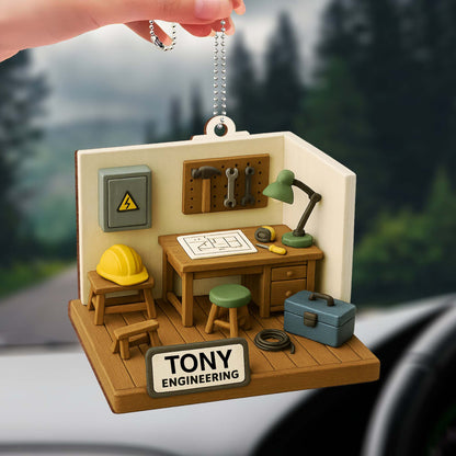 Celebrate Your Creativity, Safety Helmet, Workbench, Tools, Desk Lamp, Tool Box