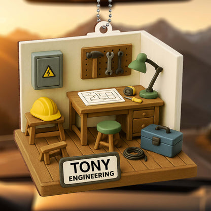 Celebrate Your Creativity, Safety Helmet, Workbench, Tools, Desk Lamp, Tool Box