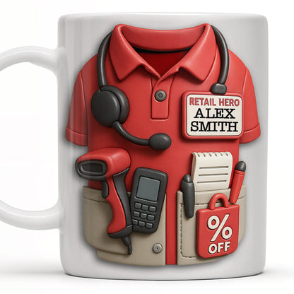 Celebrate Your Retail Hero, Shirt, Headset, And Discount Tag