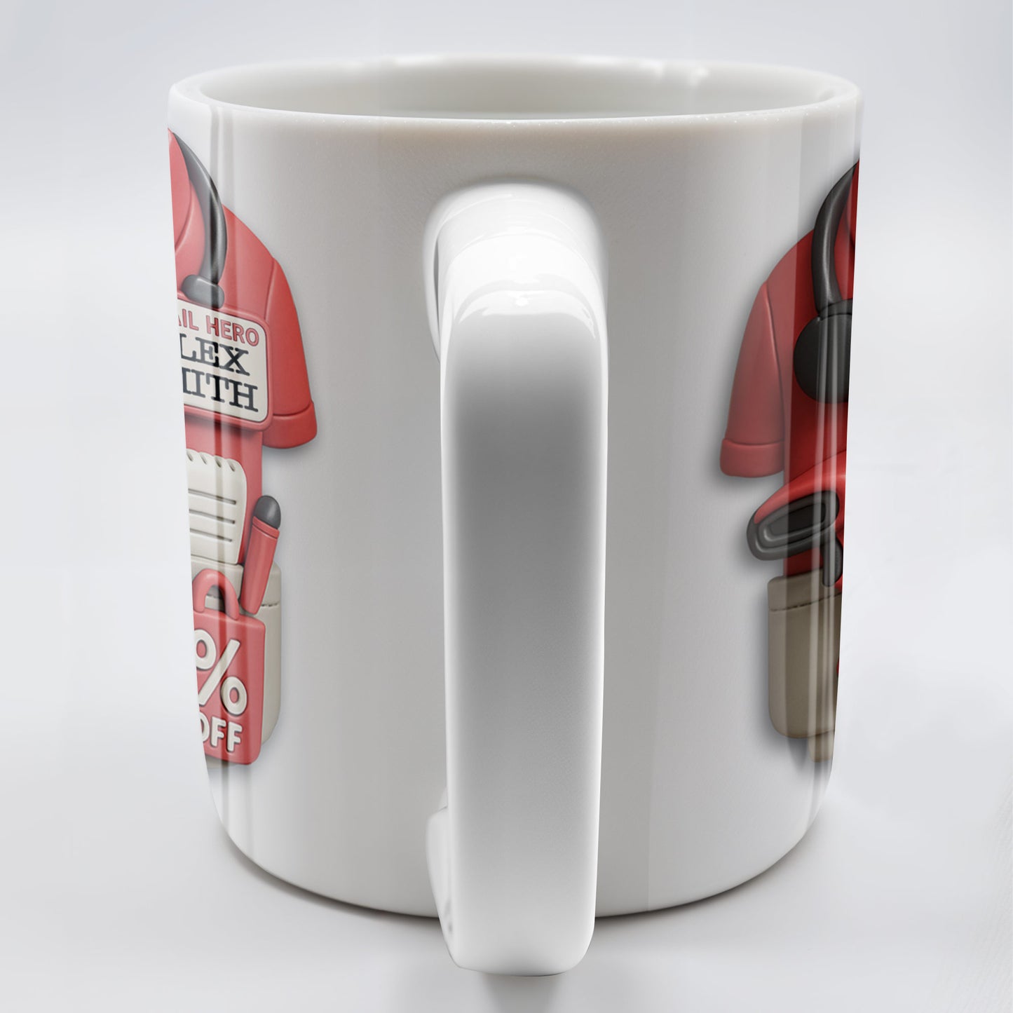 Celebrate Your Retail Hero, Shirt, Headset, And Discount Tag