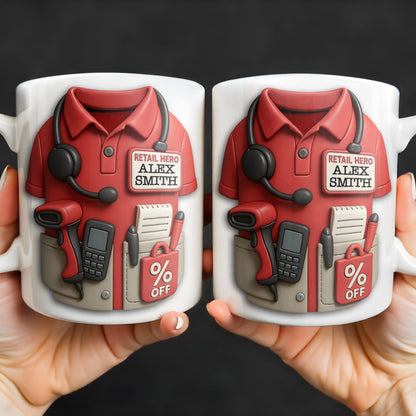 Celebrate Your Retail Hero, Shirt, Headset, And Discount Tag