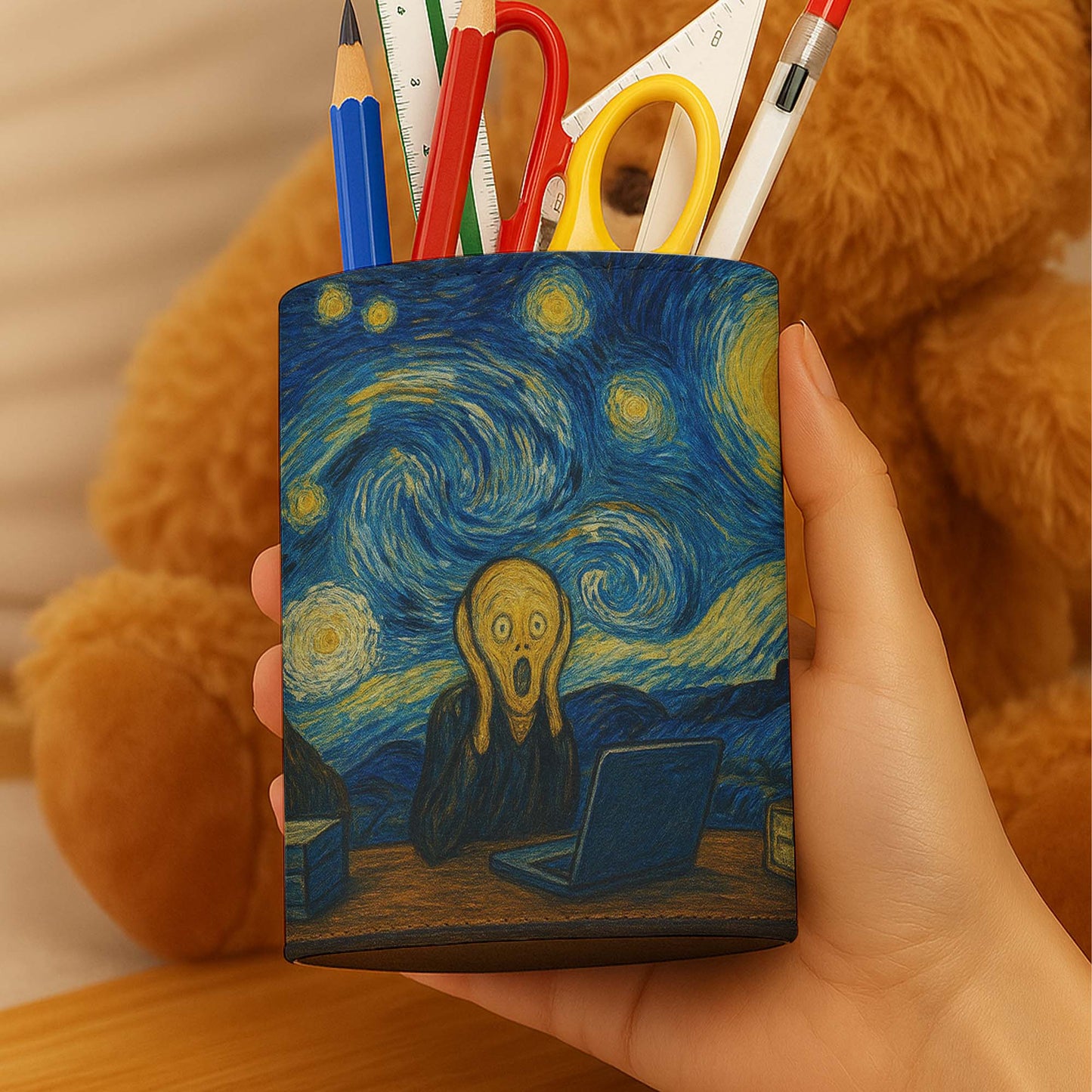 Inspired By Van Gogh's Starry Night Pen Holder