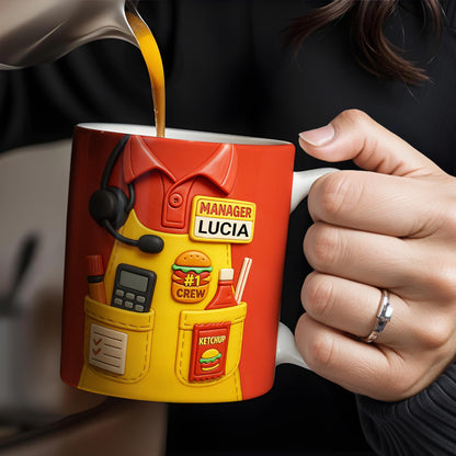 Best Manager Ever Featuring Fast Food Items and Headset