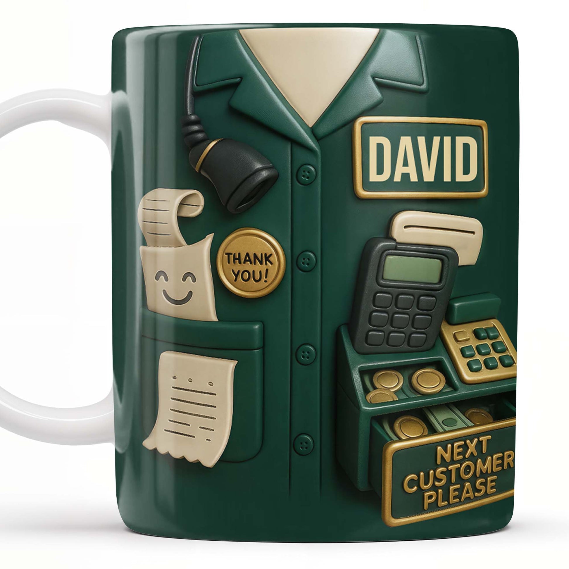 Best Coffee Break Companion For Awesome Cashiers, Cash Register And Telephone