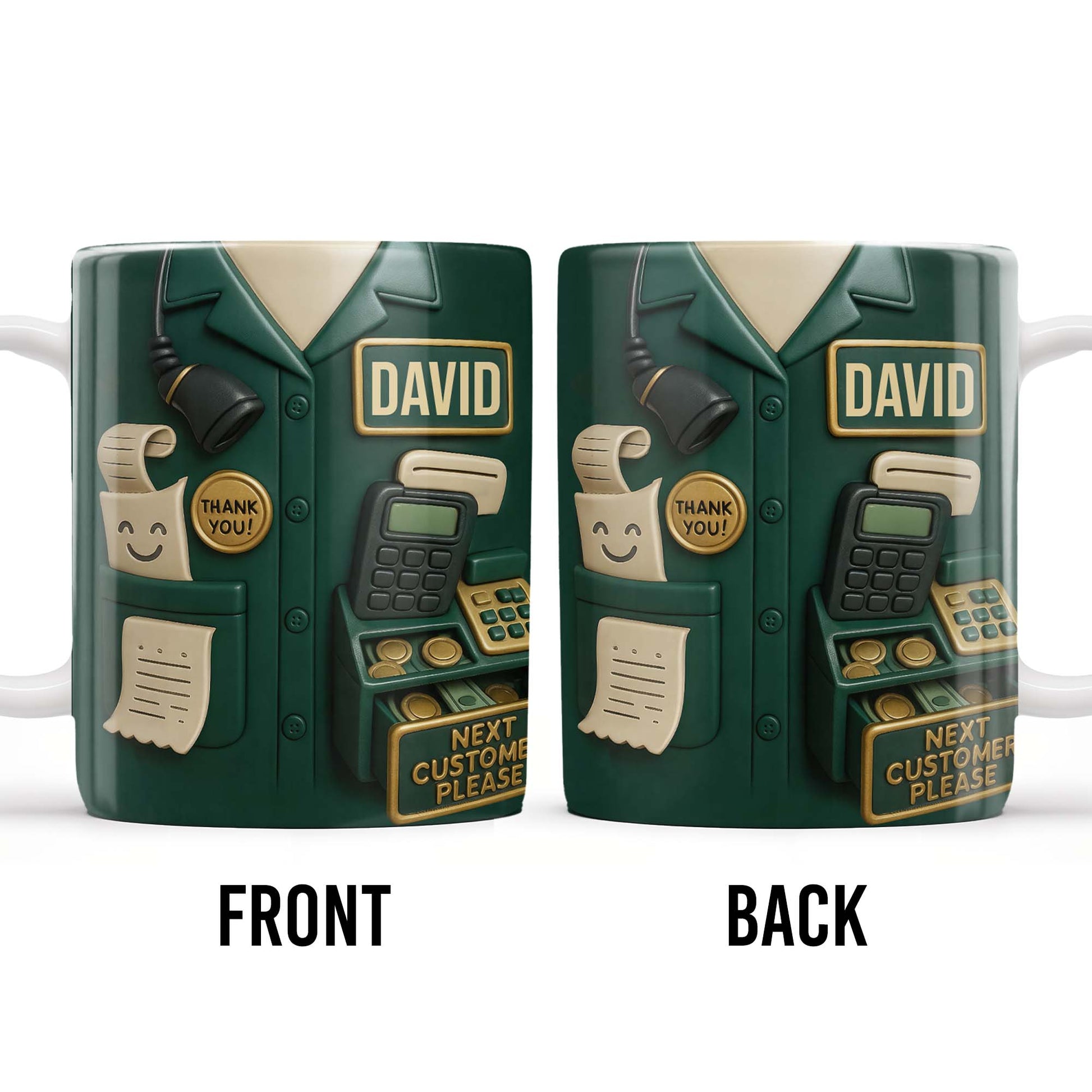 Best Coffee Break Companion For Awesome Cashiers, Cash Register And Telephone