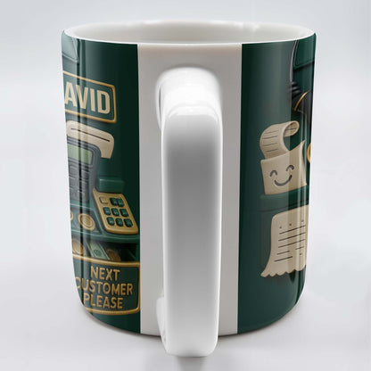 Best Coffee Break Companion For Awesome Cashiers, Cash Register And Telephone