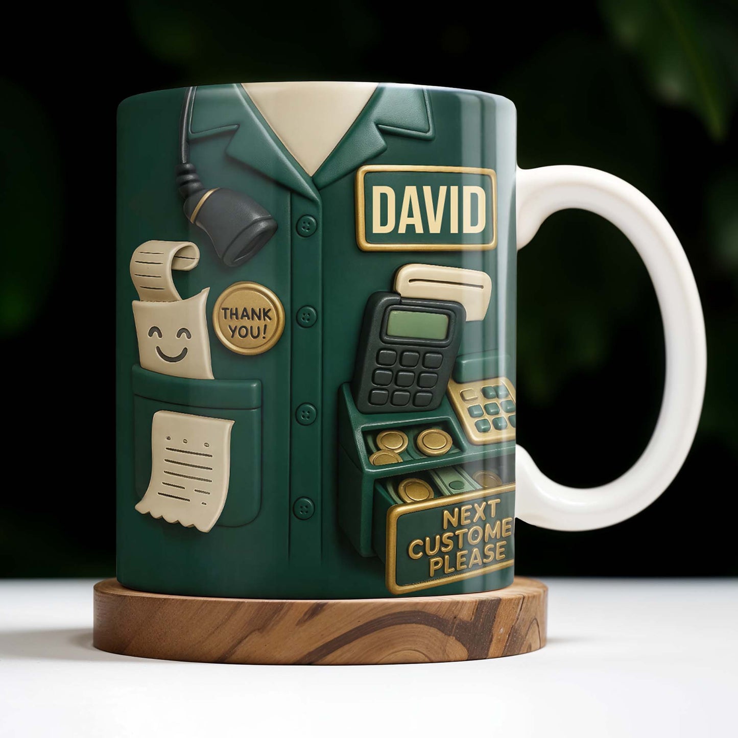 Best Coffee Break Companion For Awesome Cashiers, Cash Register And Telephone