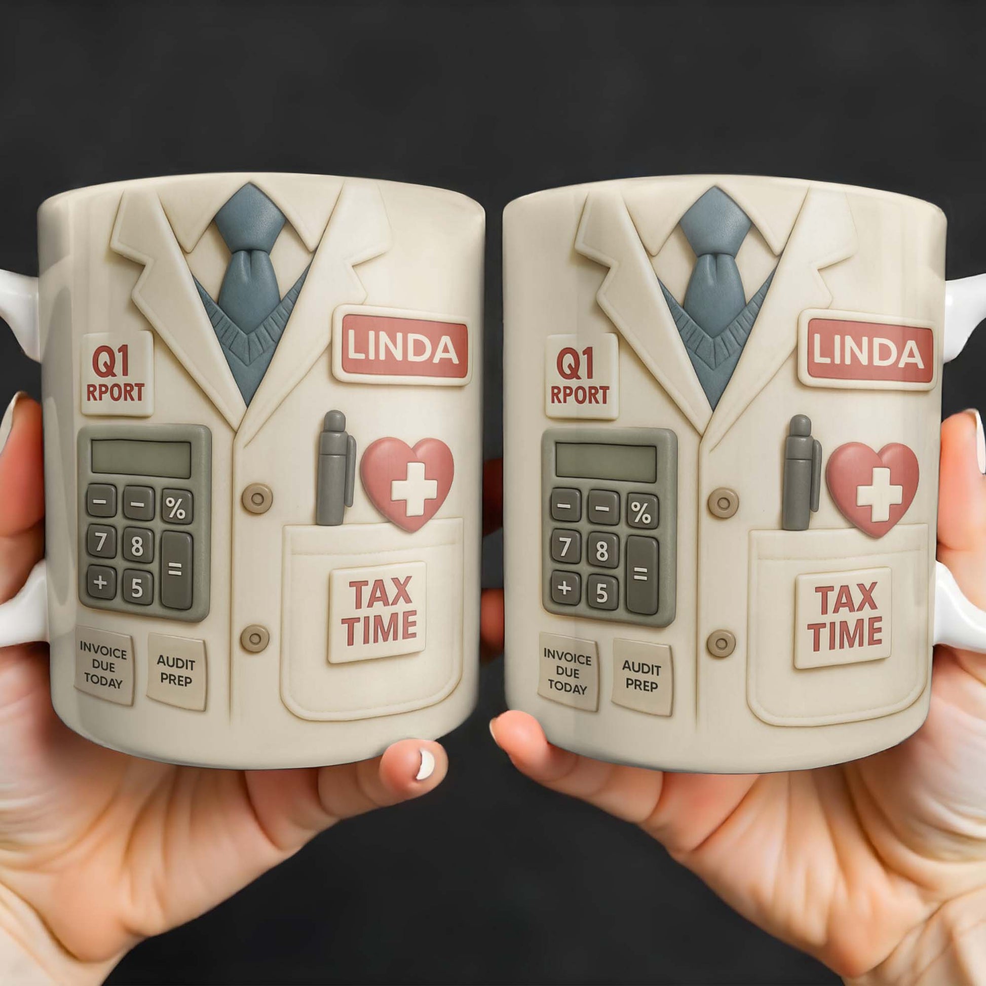 Tax Time, Q1 Report, Audit Prep, Calculator and Tie