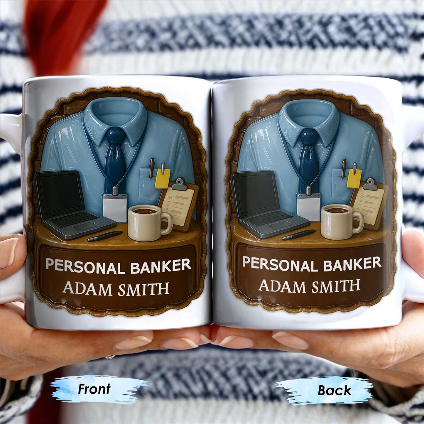 Personal Banker Coffee Mug With Shirt And Tie
