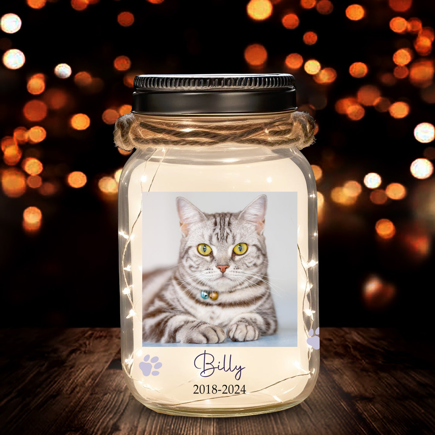 Tus Alas - Personalized Custom Mason Jar Light - PET002_JARL