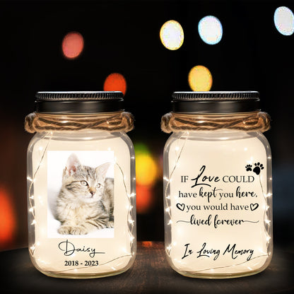 In Loving Memory - Personalized Custom Mason Jar Light - PET005_JARL