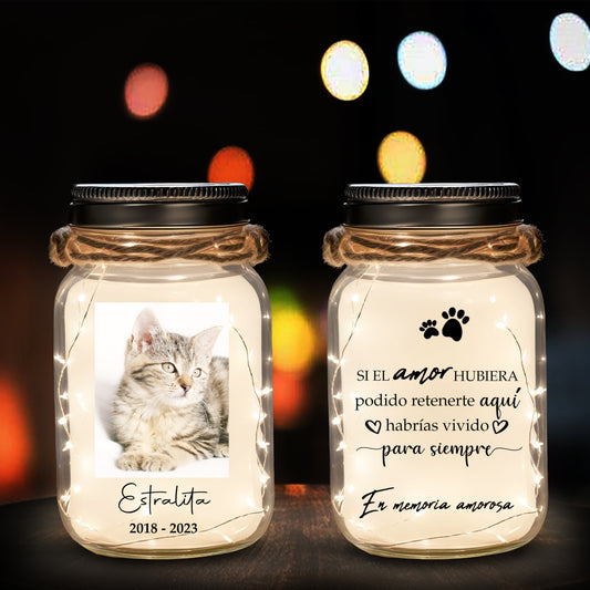 En Memoria Amorosa - Personalized Custom Mason Jar Light - PET006_JARL