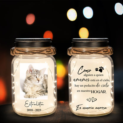 Amor En El Cielo  - Personalized Custom Mason Jar Light - PET008_JARL