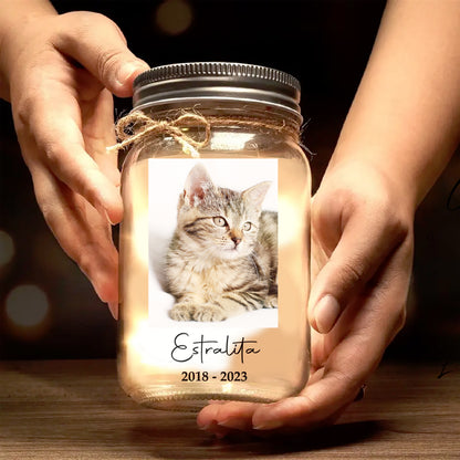 Amor En El Cielo  - Personalized Custom Mason Jar Light - PET008_JARL