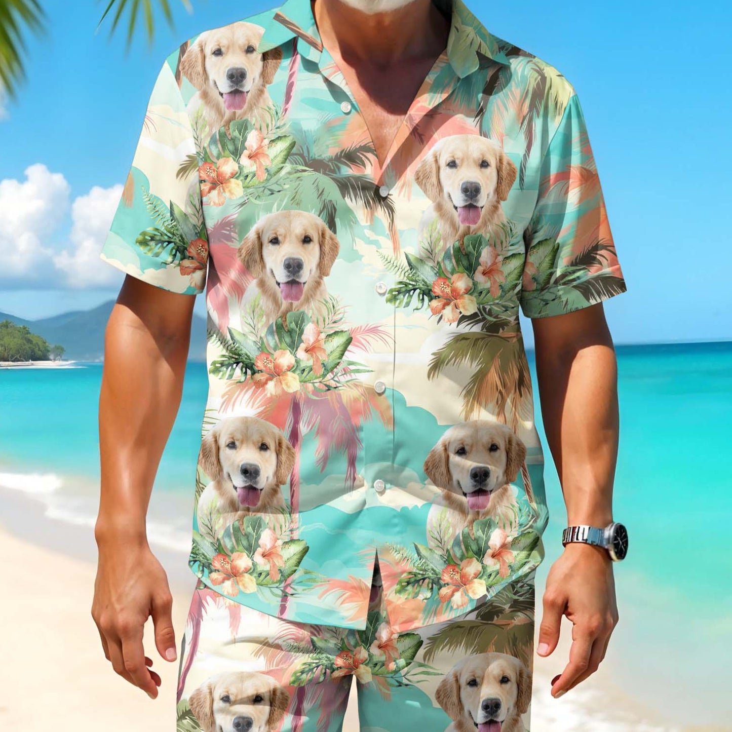 Celebrate Summer With Floral And Dog Design