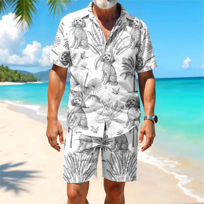 Embrace The Tropical Vibes With Dogs And Palms Beach Set