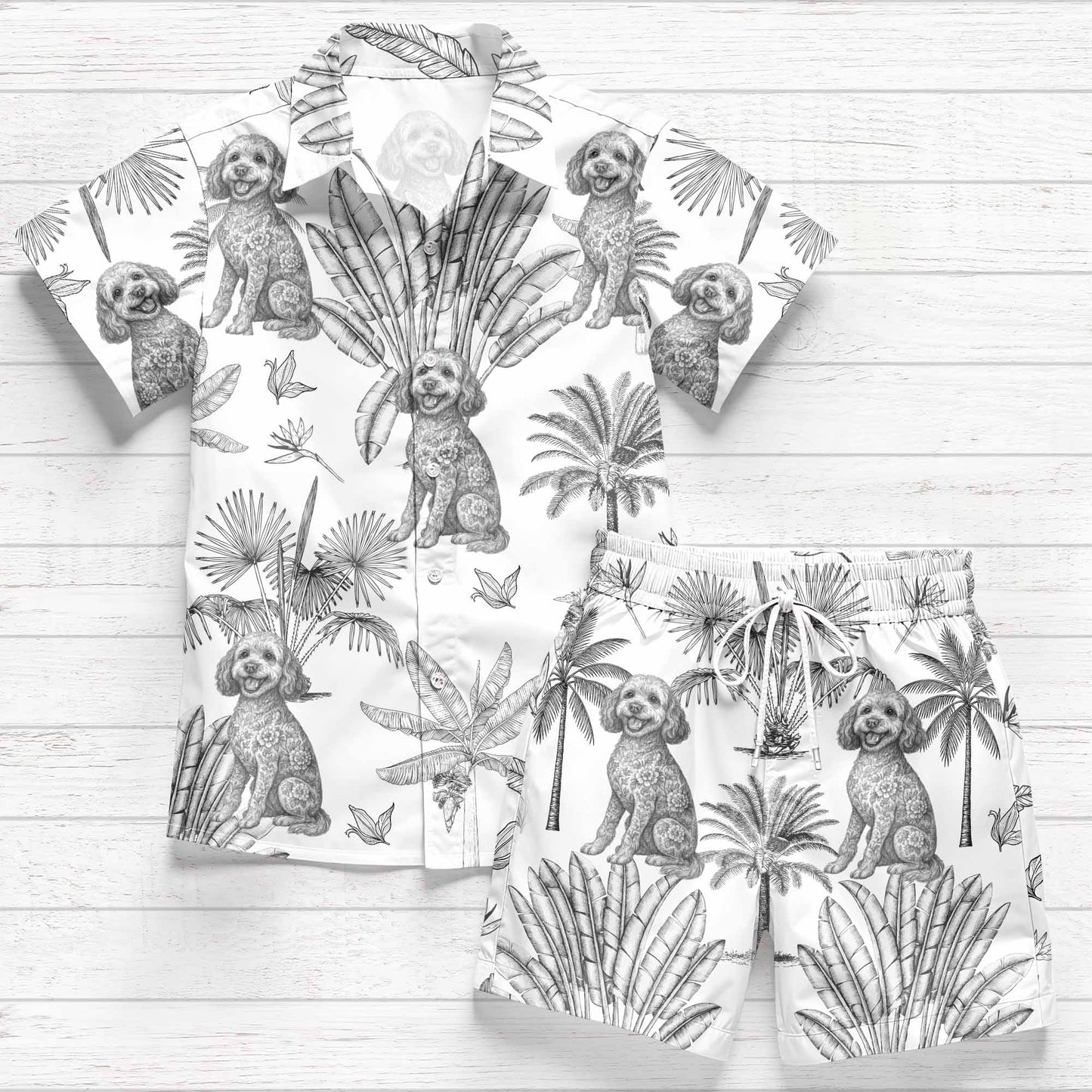 Embrace The Tropical Vibes With Dogs And Palms Beach Set