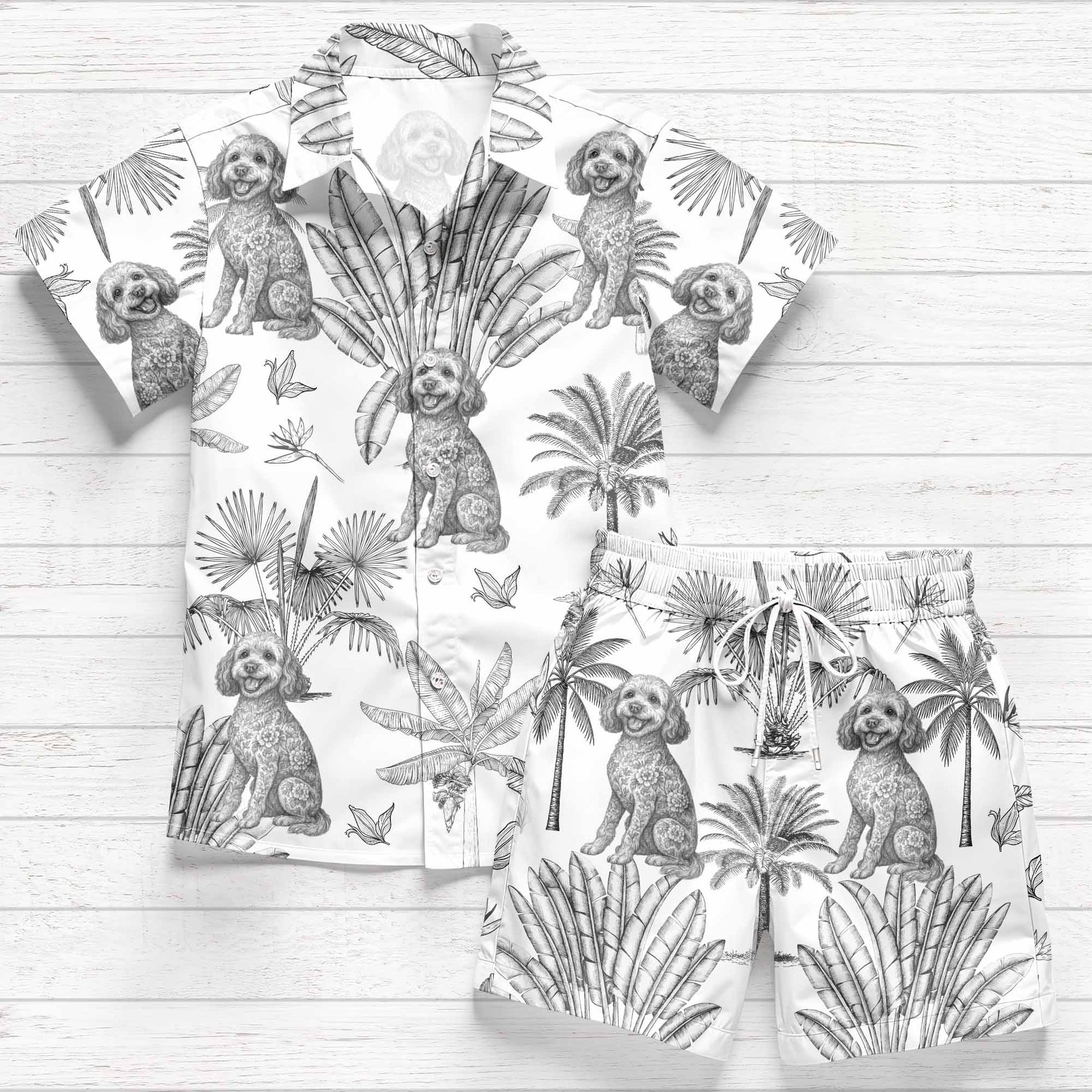 Embrace The Tropical Vibes With Dogs And Palms Beach Set