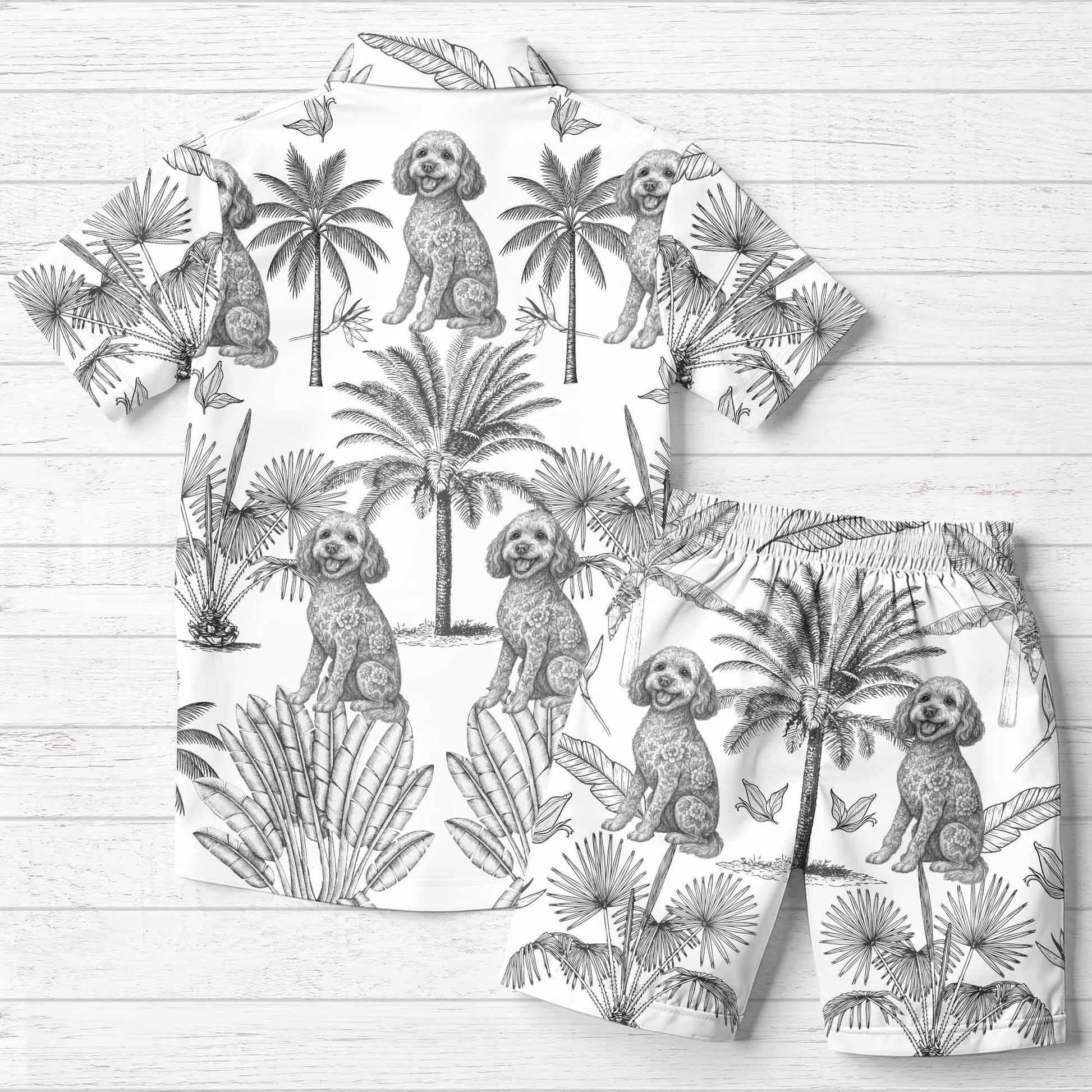 Embrace The Tropical Vibes With Dogs And Palms Beach Set