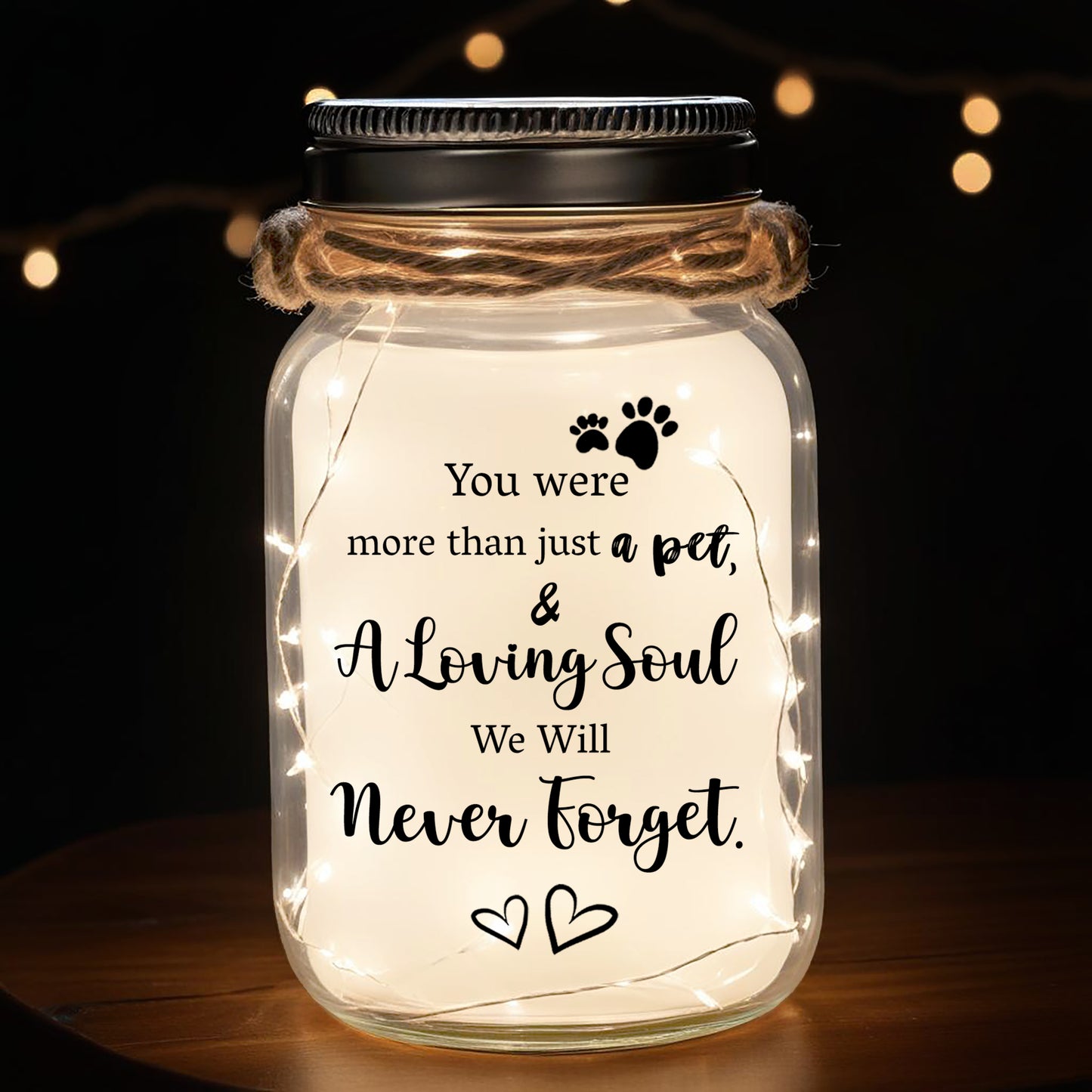 A Loving Soul - Personalized Custom Mason Jar Light - PET016_JARL