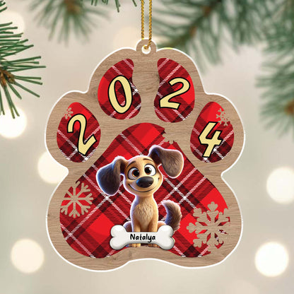 Paws And Love Light Up Every Christmas - Personalized Custom Acrylic Ornament, Christmas Gift - PET023_ACO