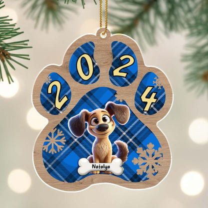 Paws And Love Light Up Every Christmas - Personalized Custom Acrylic Ornament, Christmas Gift - PET023_ACO