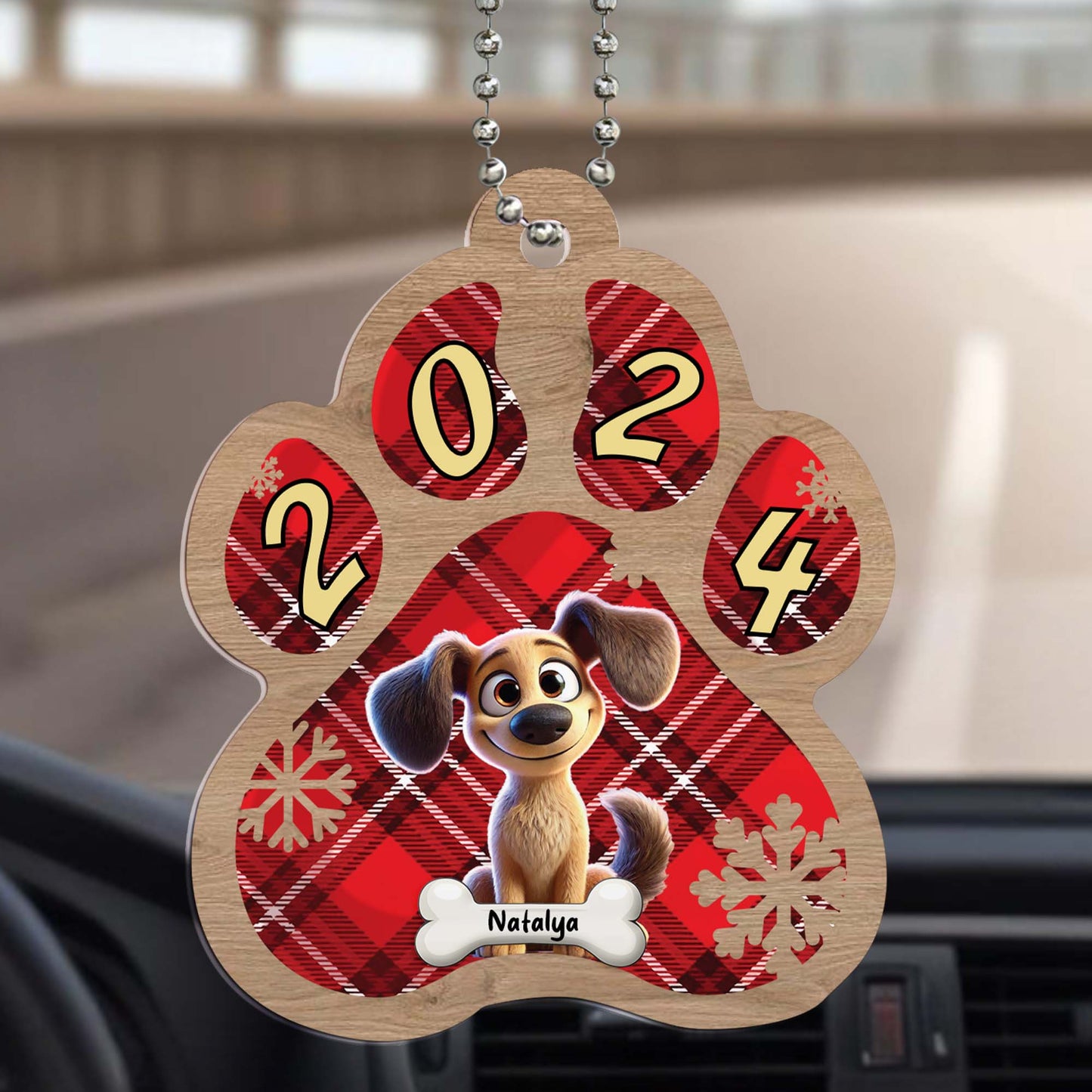 Adorable Pet-Themed Keepsake For Dog Lovers - Personalized Custom Acrylic Ornament, Car Ornament - PET023_HGO