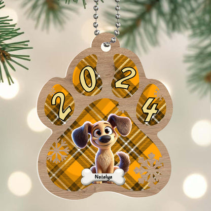 Adorable Pet-Themed Keepsake For Dog Lovers - Personalized Custom Acrylic Ornament, Car Ornament - PET023_HGO