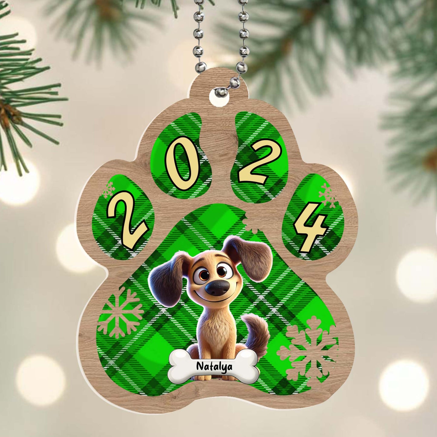 Adorable Pet-Themed Keepsake For Dog Lovers - Personalized Custom Acrylic Ornament, Car Ornament - PET023_HGO