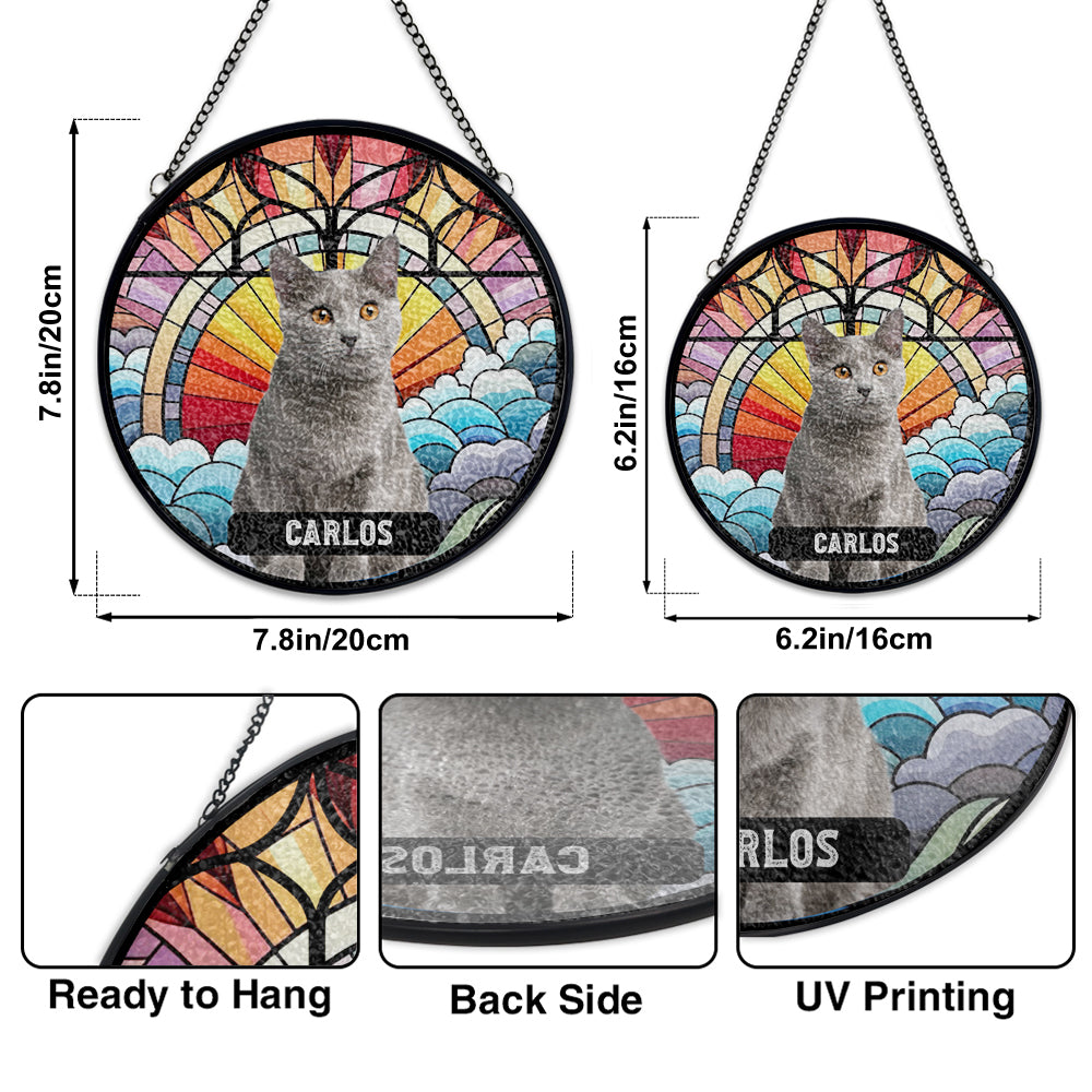 Serene Stained Glass Suncatcher With Artistic Design