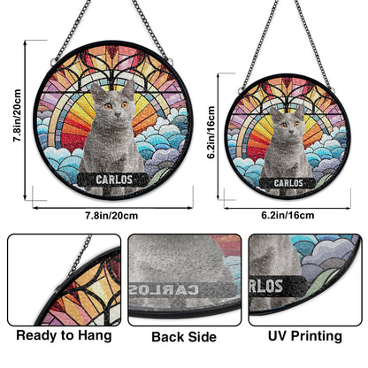 Serene Stained Glass Suncatcher With Artistic Design