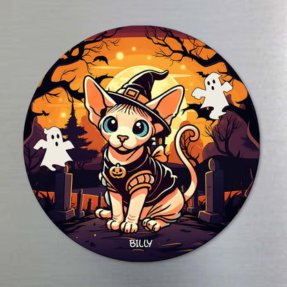 Happy Howl-o-ween With Your Favorite Pet - Personalized Custom Fridge Magnet - PET027_MAGN