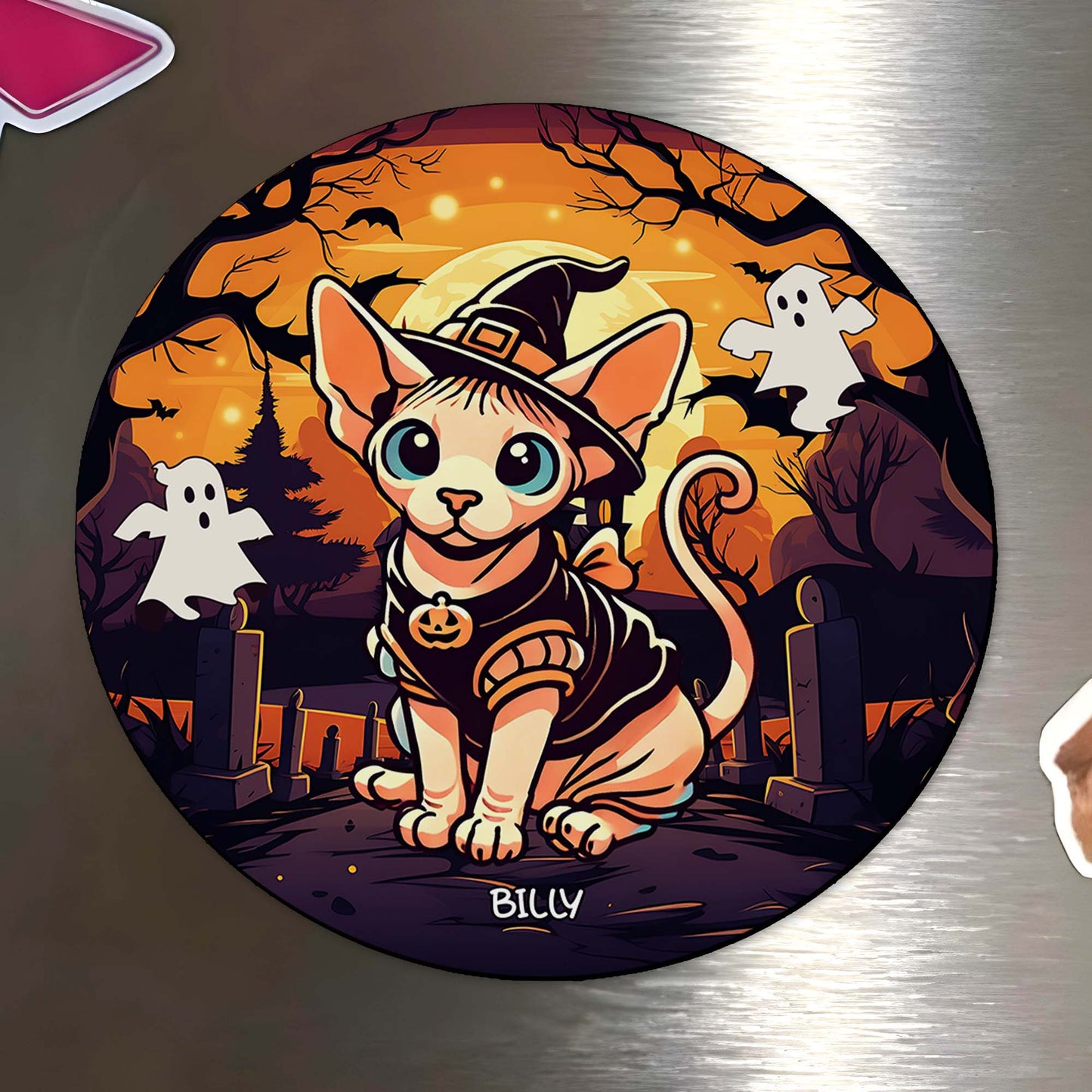 Happy Howl-o-ween With Your Favorite Pet - Personalized Custom Fridge Magnet - PET027_MAGN