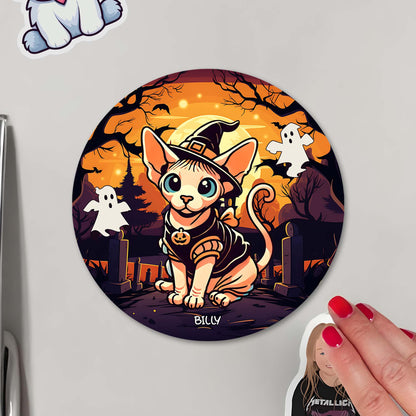 Happy Howl-o-ween With Your Favorite Pet - Personalized Custom Fridge Magnet - PET027_MAGN