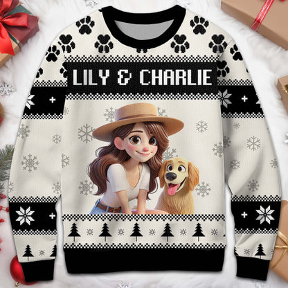 Celebrate The Joyful Bond Between You And Your Furry Friend - Personalized Custom Ugly Sweatshirt, Unisex Wool Jumper  - PET028_TWS