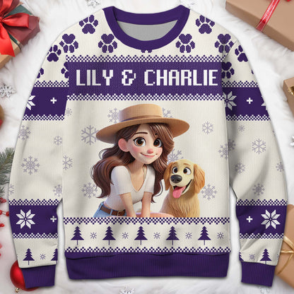 Celebrate The Joyful Bond Between You And Your Furry Friend - Personalized Custom Ugly Sweatshirt, Unisex Wool Jumper  - PET028_TWS